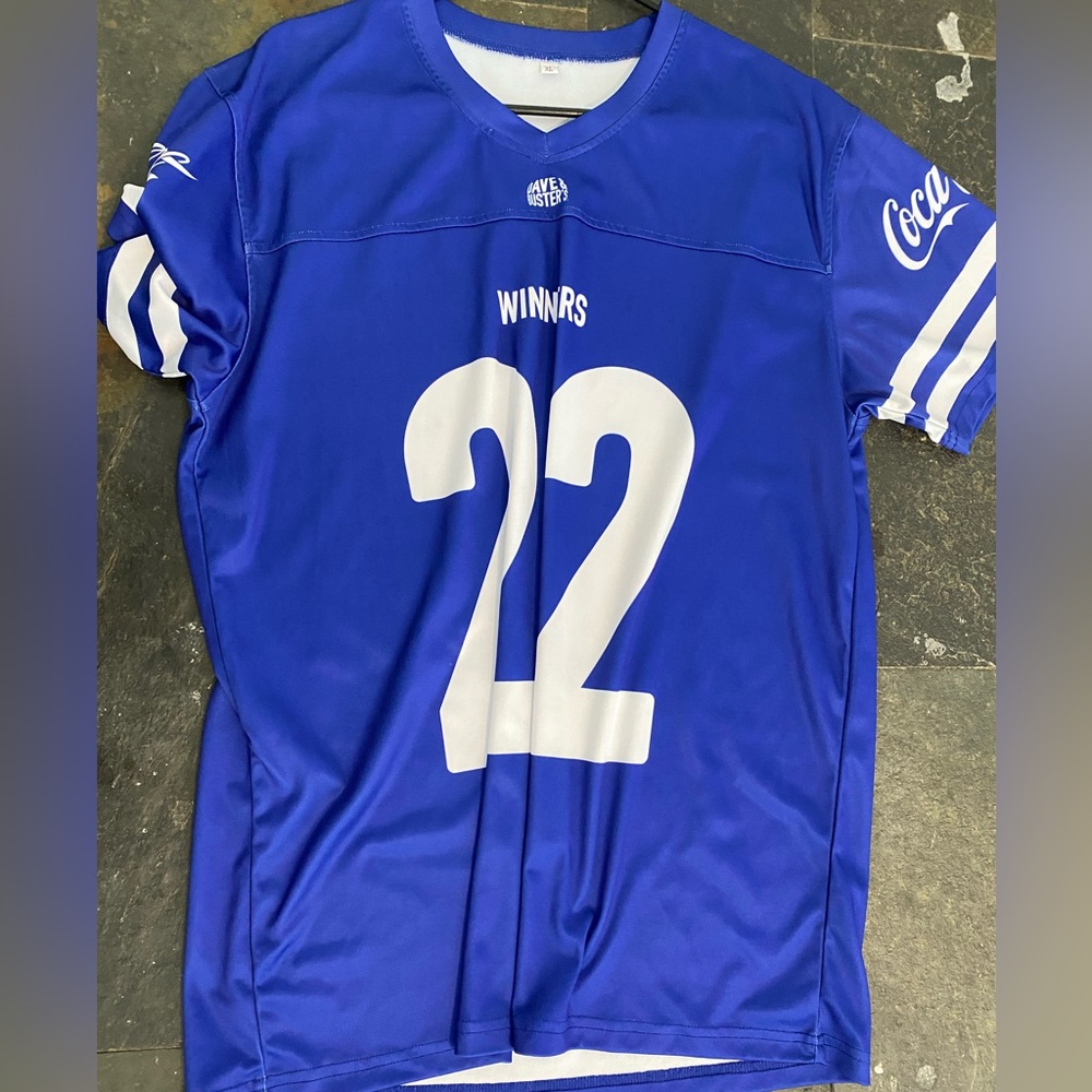 blue dave n busters jersey